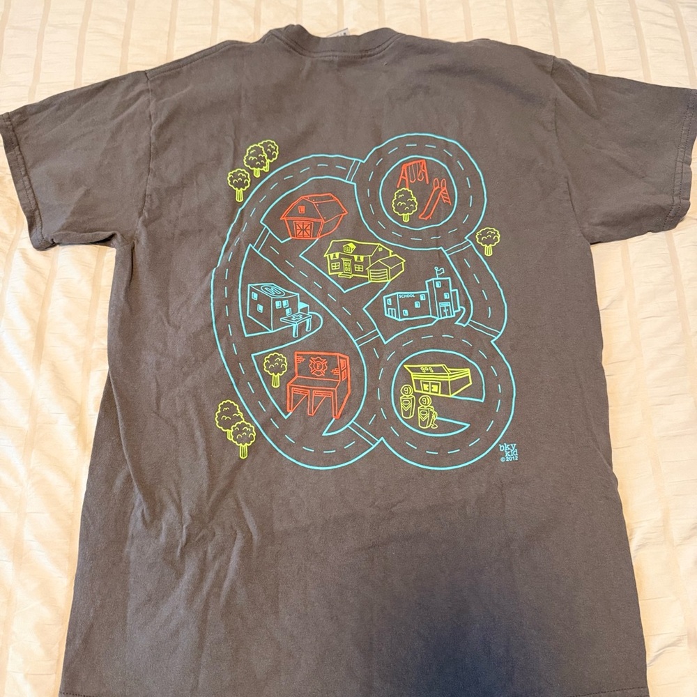 Dad/son tee with Road Car Map Design
